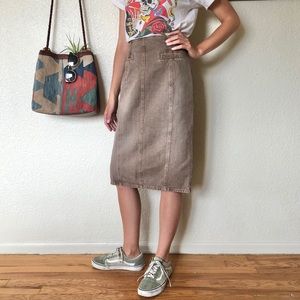 Vintage High Rise Denim Skirt